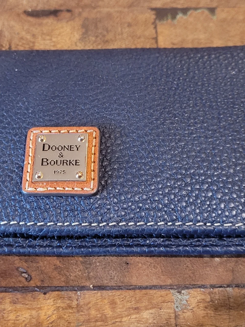 Dooney & Bourke Navy Pebble Leather Wallet